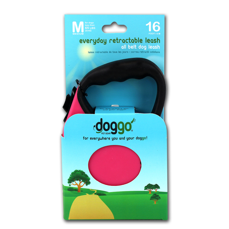alcott-Doggo everyday retractable leash 5m, M, pink.png