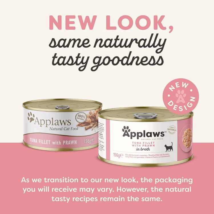 Applaws Tuna Fillet with Prawn in Broth Wet Cat Food 156g Tin1.avif