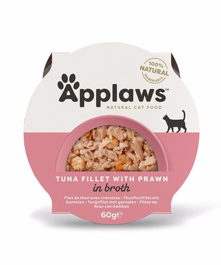 Applaws Tuna with Prawn Adult Wet Cat Food 60g Pot.avif