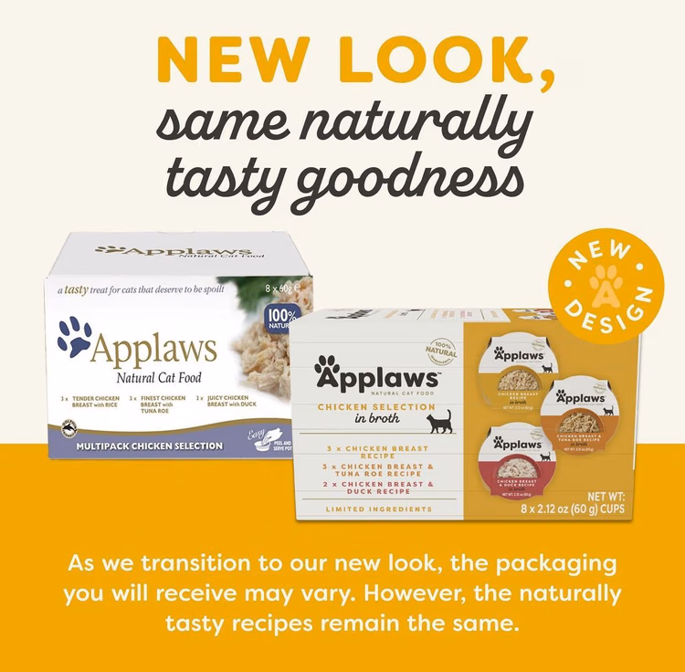 Applaws Chicken Selection in Broth Adult Wet Cat Food 8 x 60g Pot1.avif