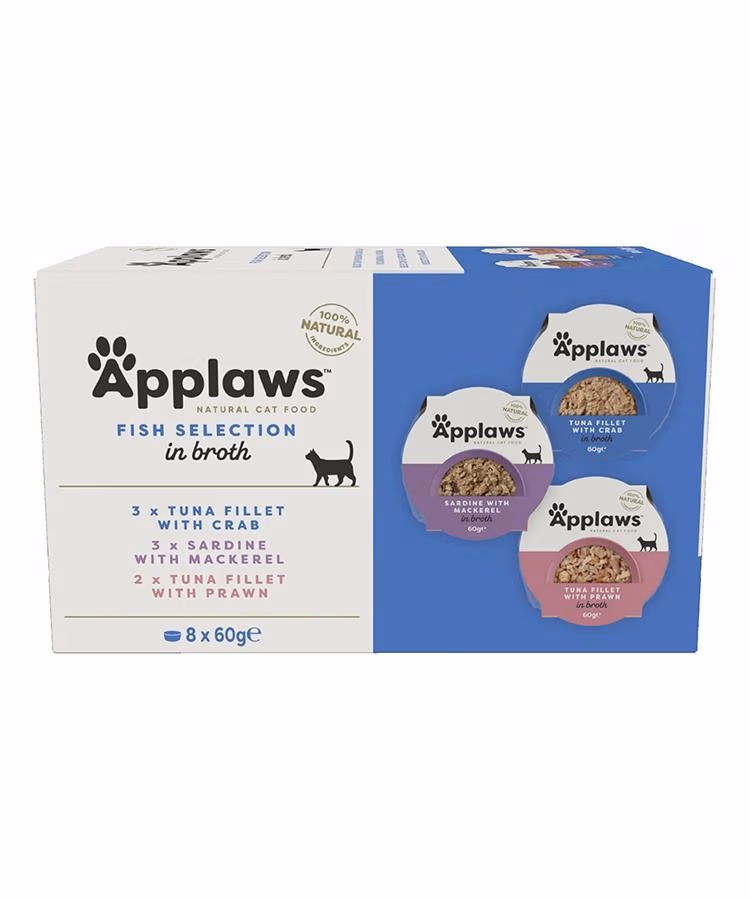 Applaws Fish Selection in Broth Adult Wet Cat Food 8 x 60g Pot.avif