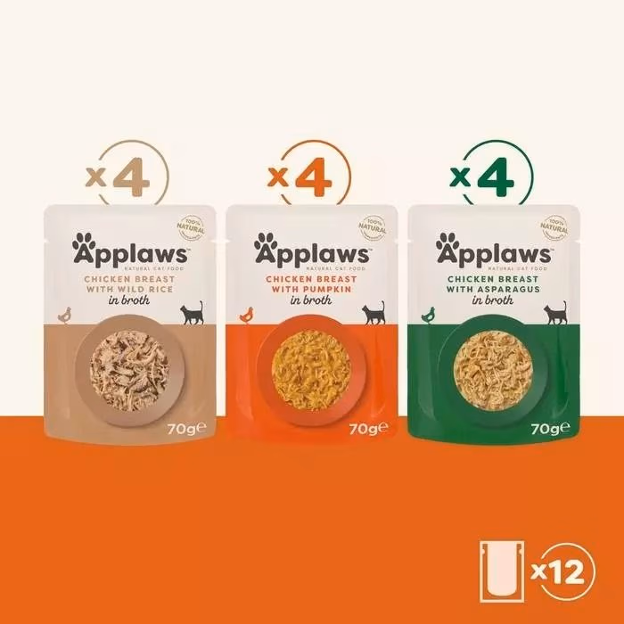 Applaws Chicken Multipack Adult Wet Cat Food 12 x 70g Pouch1.avif