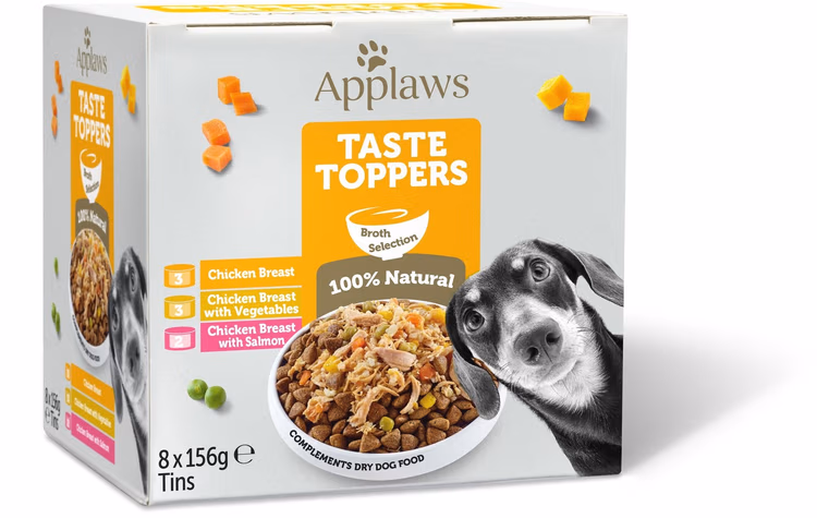Applaws Taste Topper in Broth Chicken Selection Wet Dog Food 8 x 156g Tins.avif