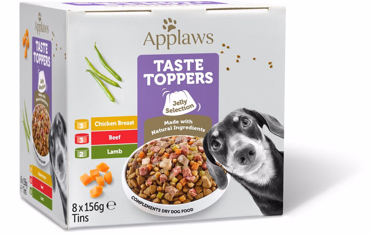 Applaws Taste Toppers in Jelly Selection Wet Dog Food 8 x 156g Tins.avif