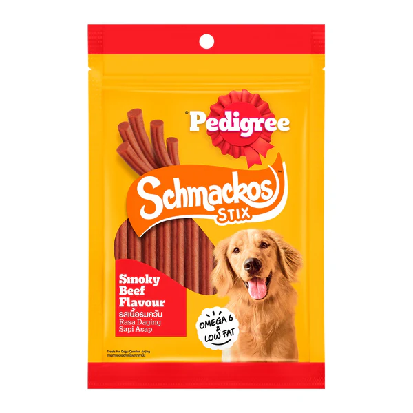 Pedigree Schmackos Stix Smoky Beef Dog Treats 70G.webp