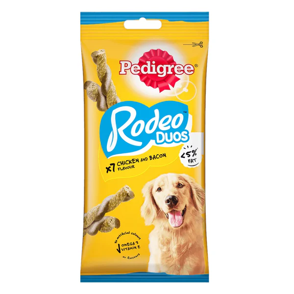 Pedigree Rodeo Duos 7 Sticks Chicken Dog Treats 123G.webp