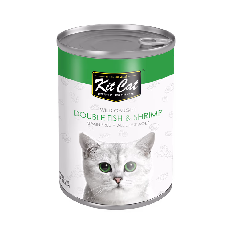Kit Cat Wild Caught Double Fish & Shrimp Grain Free Wet Cat Food 400g.avif