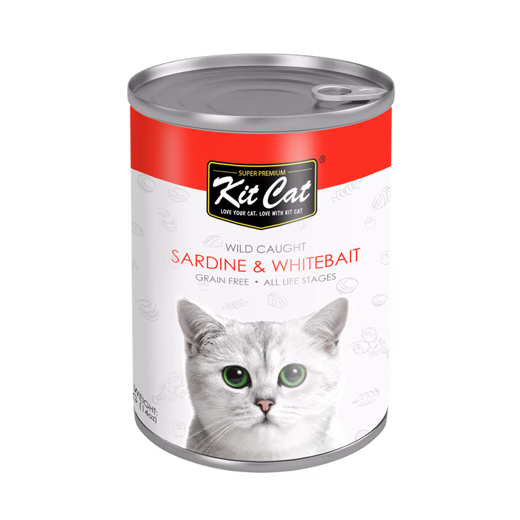 Kit Cat Wild Caught Sardine & Whitebait Grain Free Wet Cat Food 400g.avif