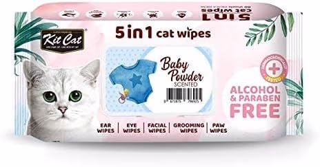 Kit Cat 5-in-1 Baby Powder Scented Cat Wipes.avif