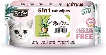 Kit Cat 5-in-1 Aloe Vera Scented Cat Wipes.avif