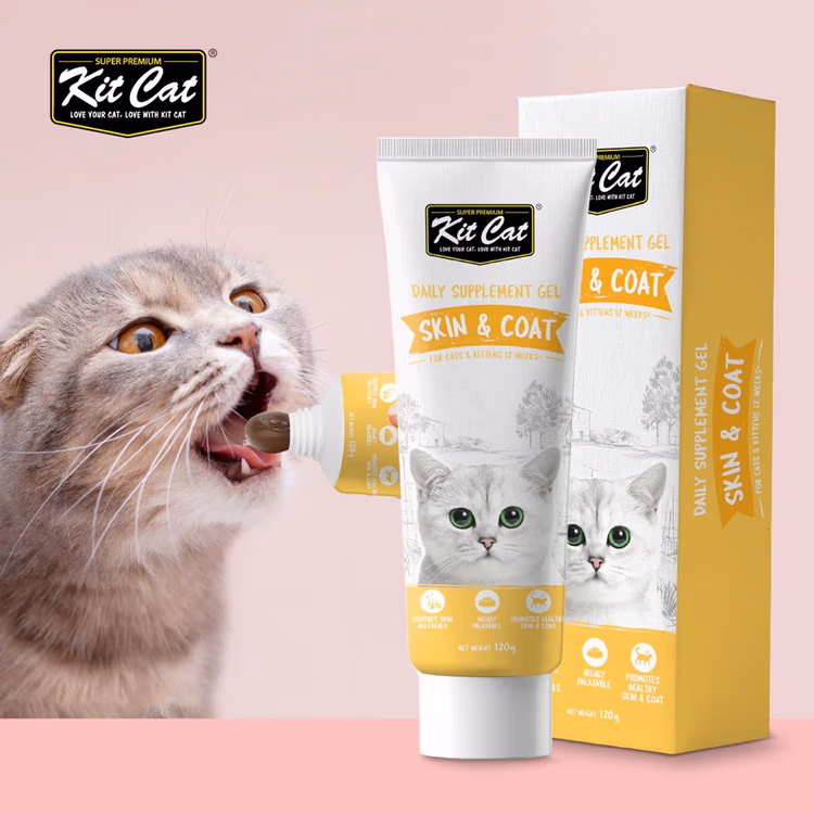 Kit Cat Daily Supplement Gel Skin & Coat Cat & Kitten 120g1.avif