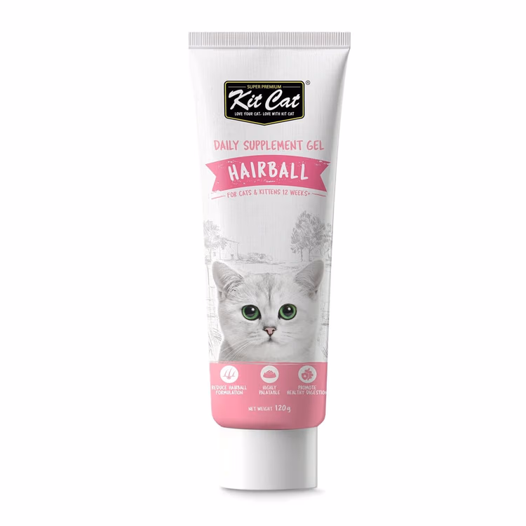 Kit Cat Daily Supplement Gel Hairball Cat & Kitten 120g.avif