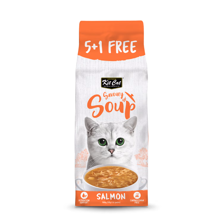 Kit Cat Savoury Soup Salmon Wet Cat Food 300g (6 x 50g).avif