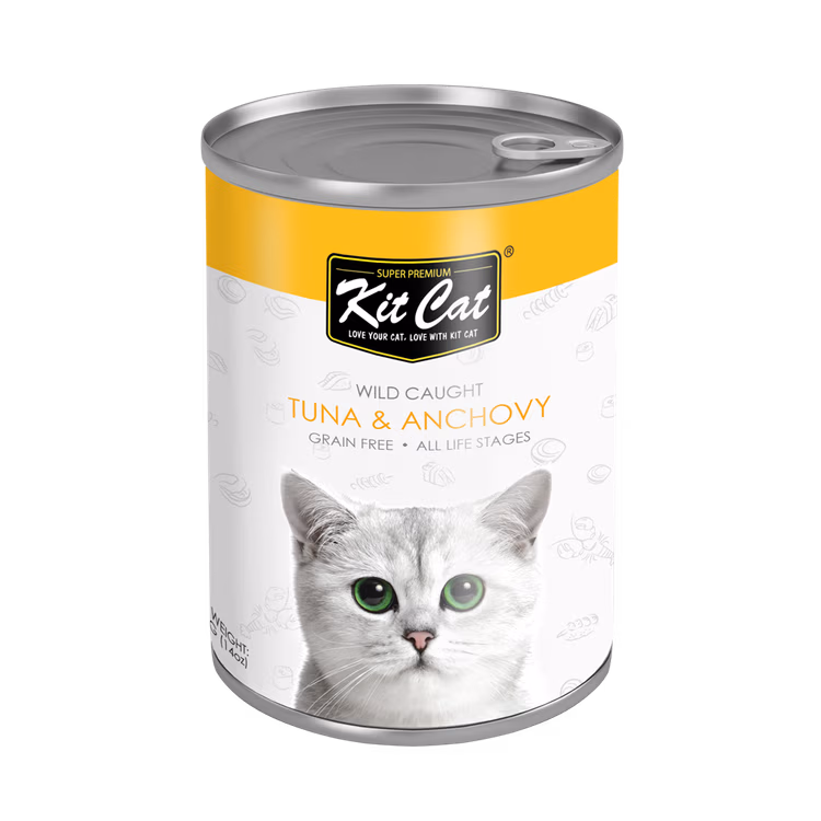 Kit Cat Wild Caught Tuna & Anchovy Grain Free Wet Cat Food 400g.avif