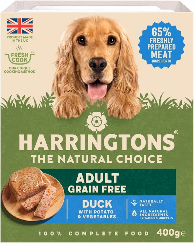 Harringtons Duck Grain Free Adult Wet Dog Food 400g.avif