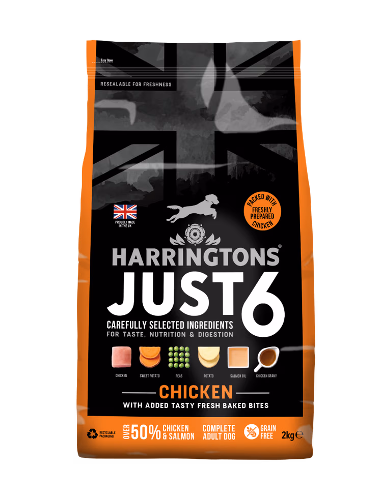 Harringtons Just 6 Chicken Grain Free Adult Dry Dog Food.avif