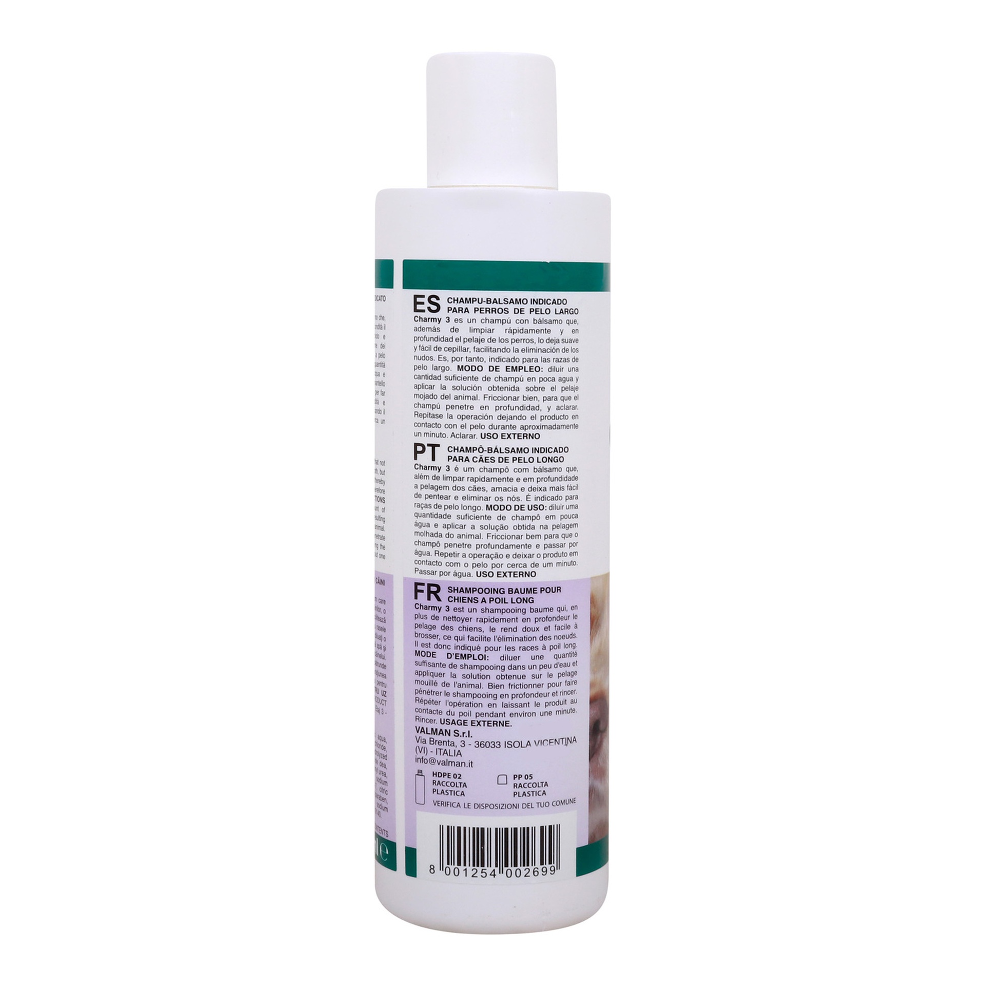 Padovan Charmy 3 Shampoo Long Haired Dogs 250 ml1.jpg