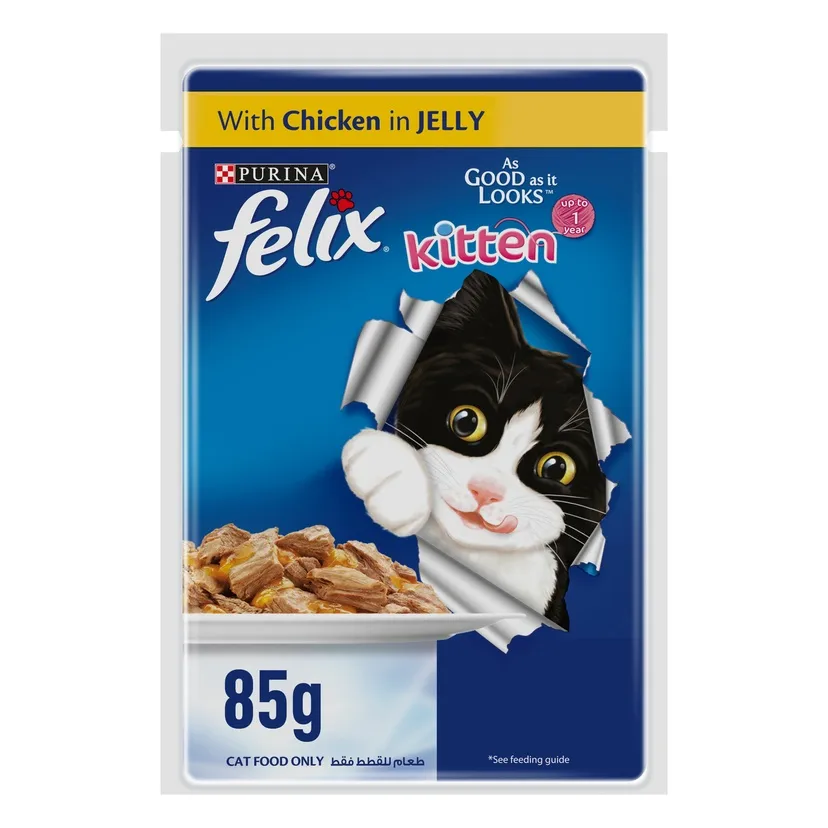Purina Felix Kitten With Chicken In Jelly Up to 1 Year 85 g.webp