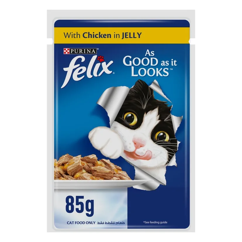 Purina Wet Cat Food Felix As Good As It Looks With Chicken in Jelly 85 g.webp