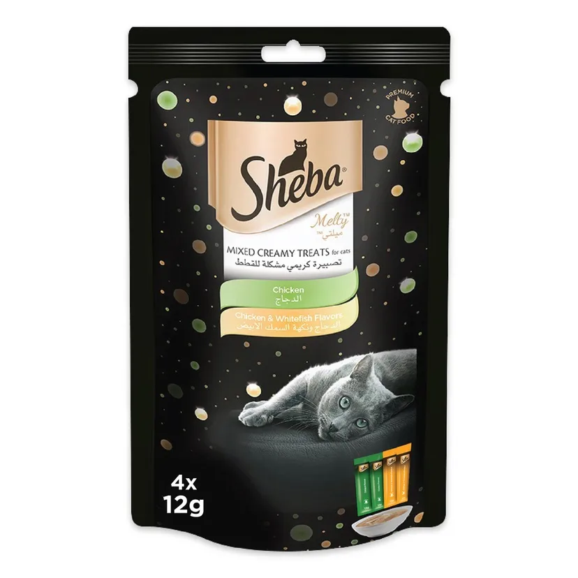 Sheba Melty Mixed Creamy Treats Chicken & White Fish 48 g.webp