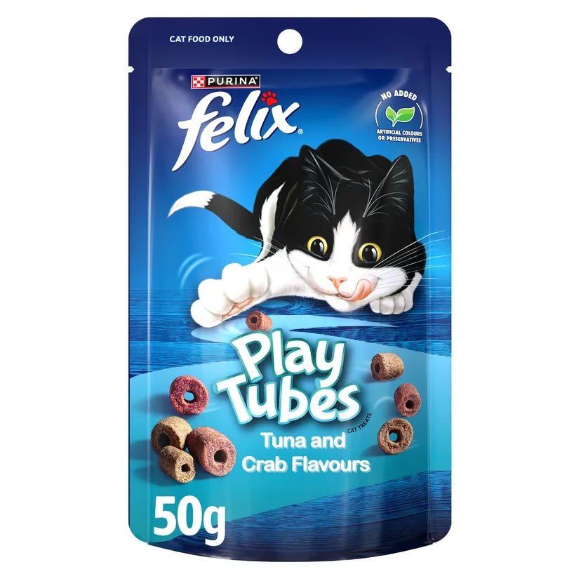 Purina Felix Play Tubes Tuna And Crab Cat Flavour Treats 50 g.webp