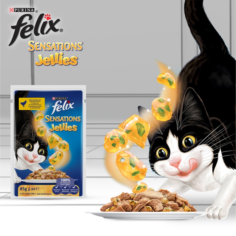 Purina Felix Sensations Jellies with Chicken & Spinach Flavors Wet Cat Food 12 x 85 g2.jpg