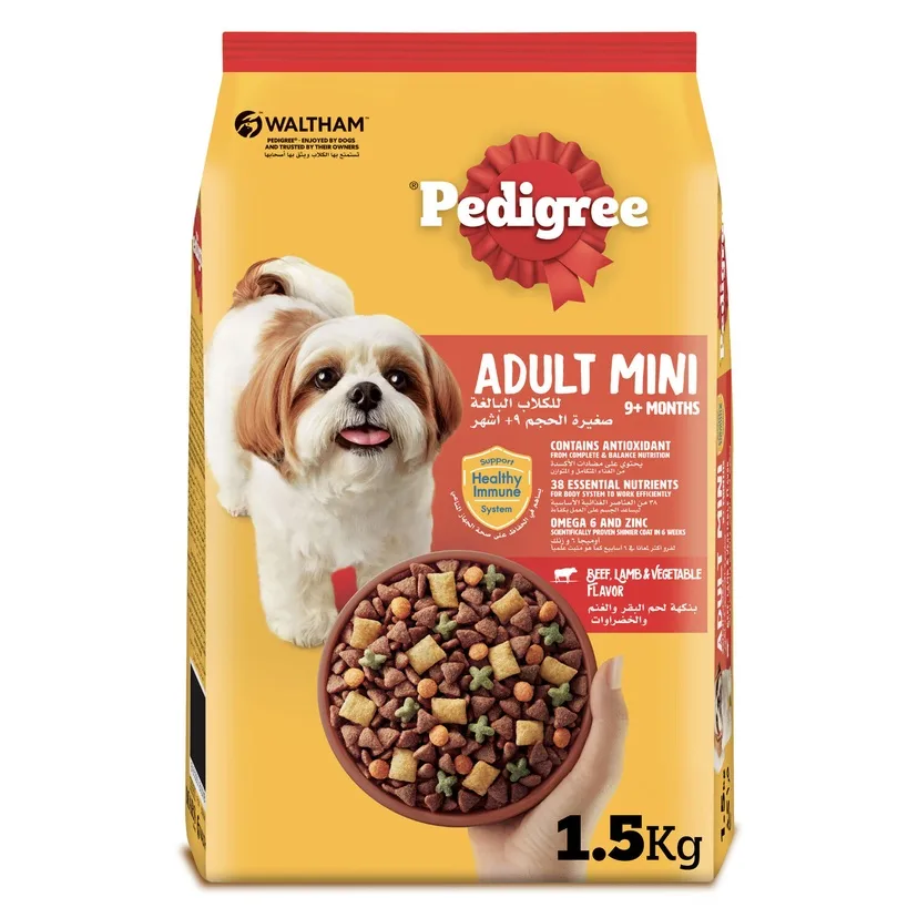 Pedigree Adult Mini Beef, Lamb & Vegetable Flavour Dog Food 1.5 kg.webp